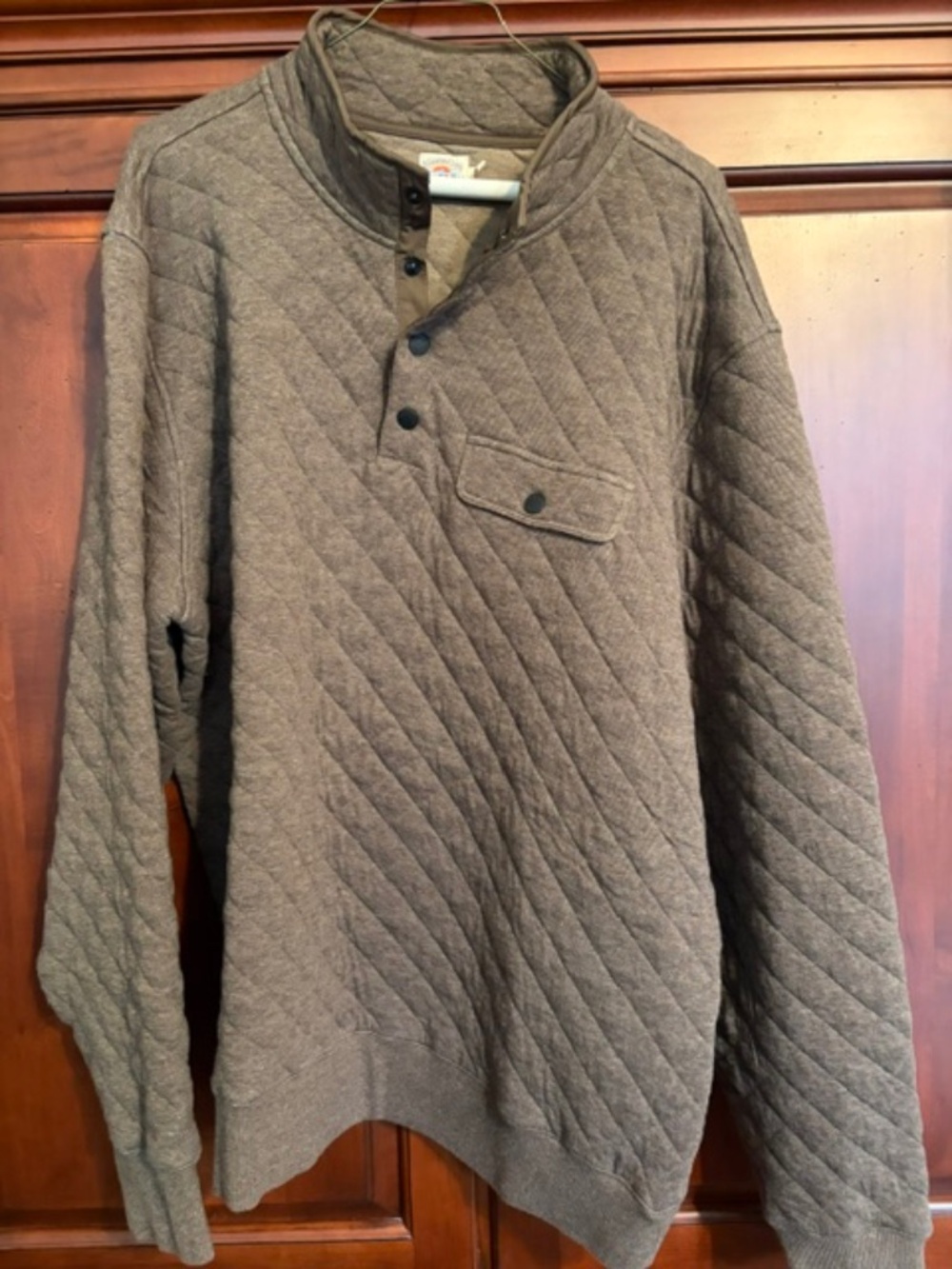 FAHERTY Quilted Mens Pullover Brown Jacket XL
